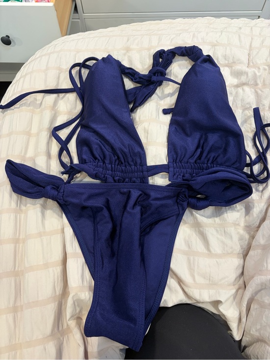 REVOLVE Other - REVOLVE Deep Navy Blue String Bikini Set